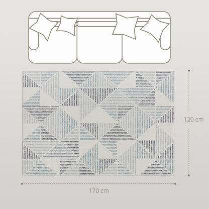Modern Area Rug, Geometric Pattern Non-Slip Washable Rug, Soft Floor Carpet for Living Room, Bedroom, Dining Room