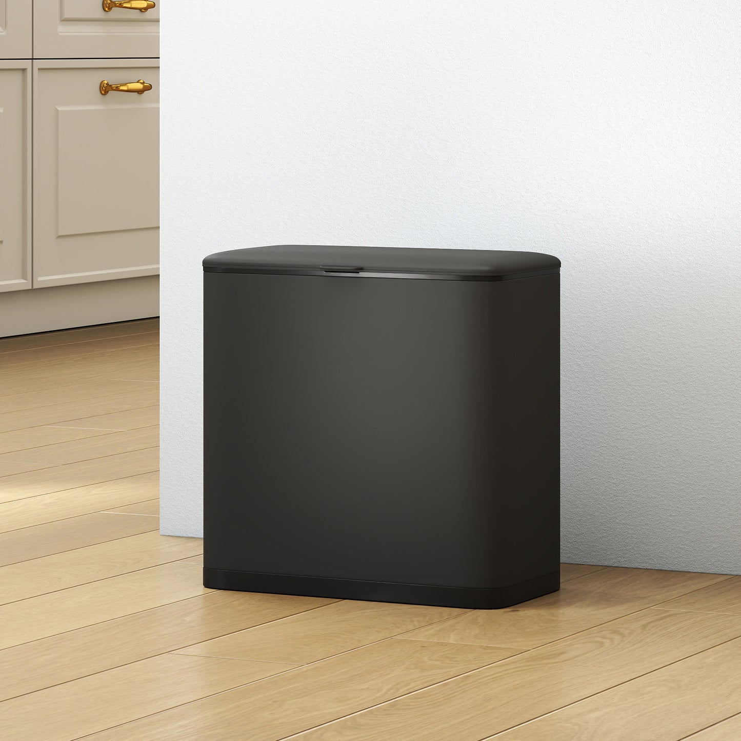 8L Hanging Kitchen Bin, Rubbish bin with Lid and Removable Inner Bucket for Kitchen Cabinet Door, Under Sink, Office