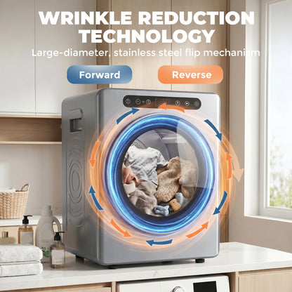 5 kg Compact 40-60℃ Tumble Dryer - Silver Tone