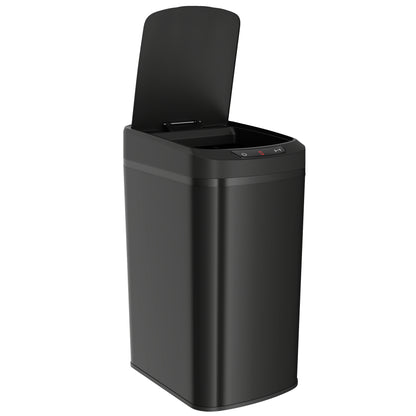 12L Sensor Bin, Automatic Touchless Motion Sensor Kitchen Bin with Fingerprint Resistant Stainless Steel, Black