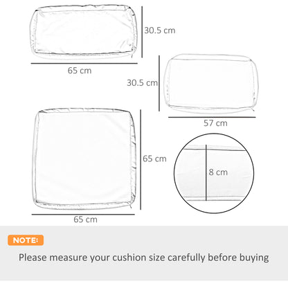 Replacement Cushion Covers for Garden Sofa Set, Garden Rattan Sofa Cushion Polyester Cover Replacement Outdoor