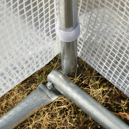 3 x 3 x 2 m Polytunnel Greenhouse with Roll-up Side Walls, Walk-in Grow House Tent with Steel Frame, Reinforced Cover