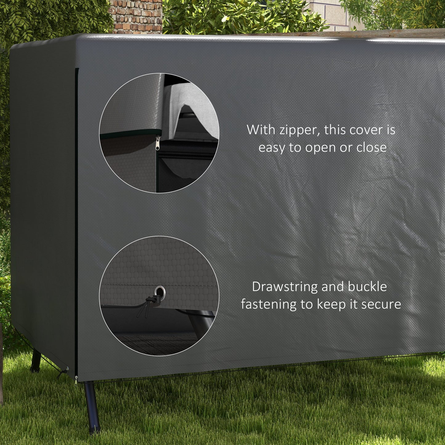 Patio 3 Seater Swing Chair Bench Cover Outdoor Garden Furniture Rain Protection Cover Protector Waterproof Anti-UV