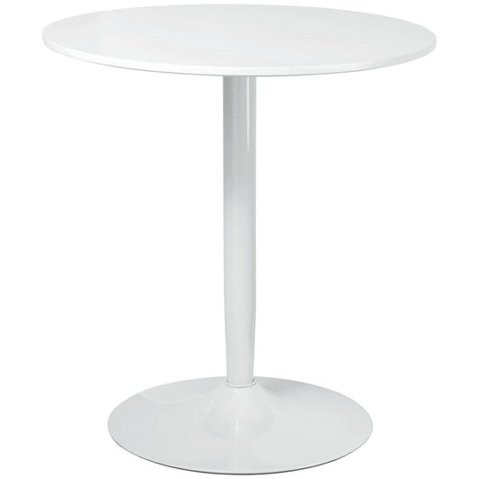 75H x Φ70cm Two-Person Minimalistic Dining Table - White