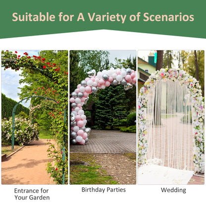 211cm Height Metal Garden Arch Arbor for Wedding Decor for Climbing Plants and Outdoor Decoration