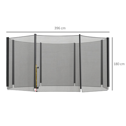 13ft Trampoline Net Replacement Safety Net Enclosure Net Spare w/ 8 Poles