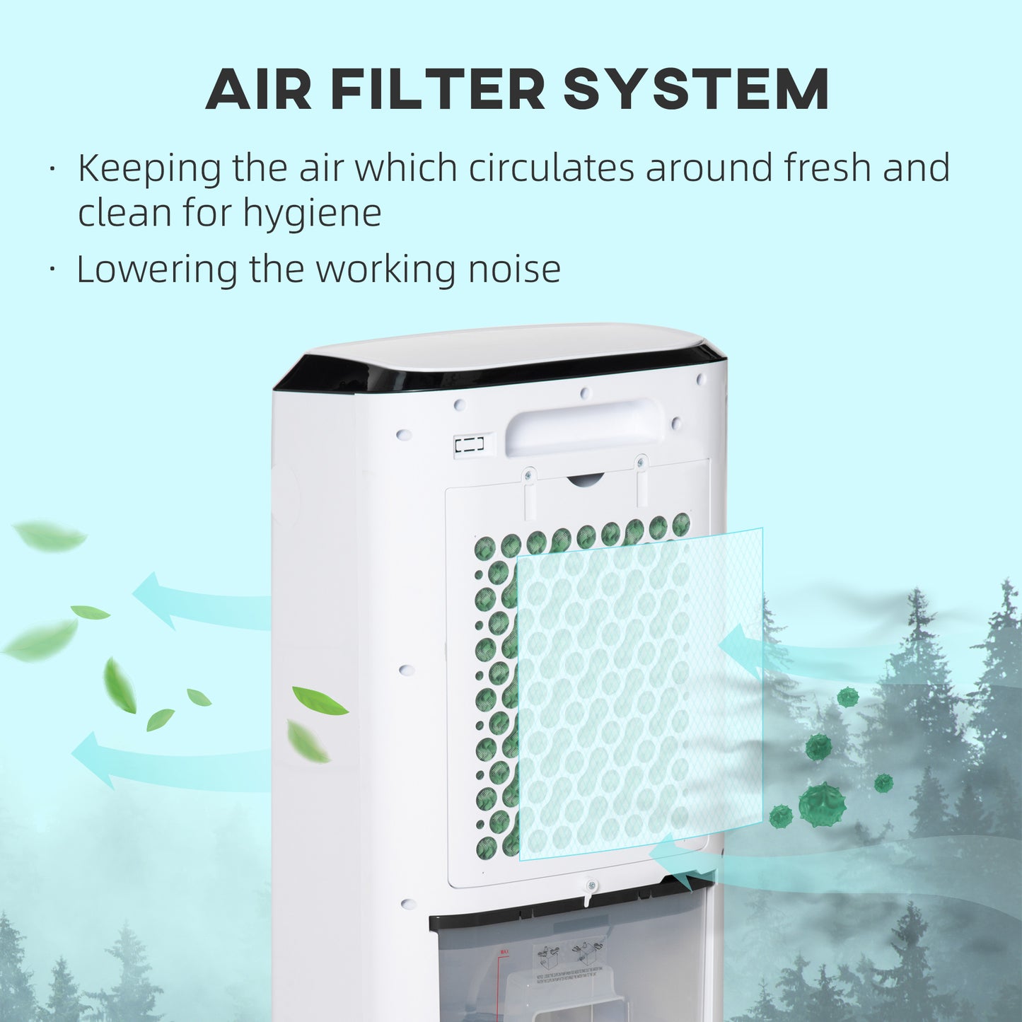 Portable Air Cooler, Evaporative Anion Ice Cooling Fan Water Conditioner Humidifier Unit with 10L Water Tank, 3 Modes