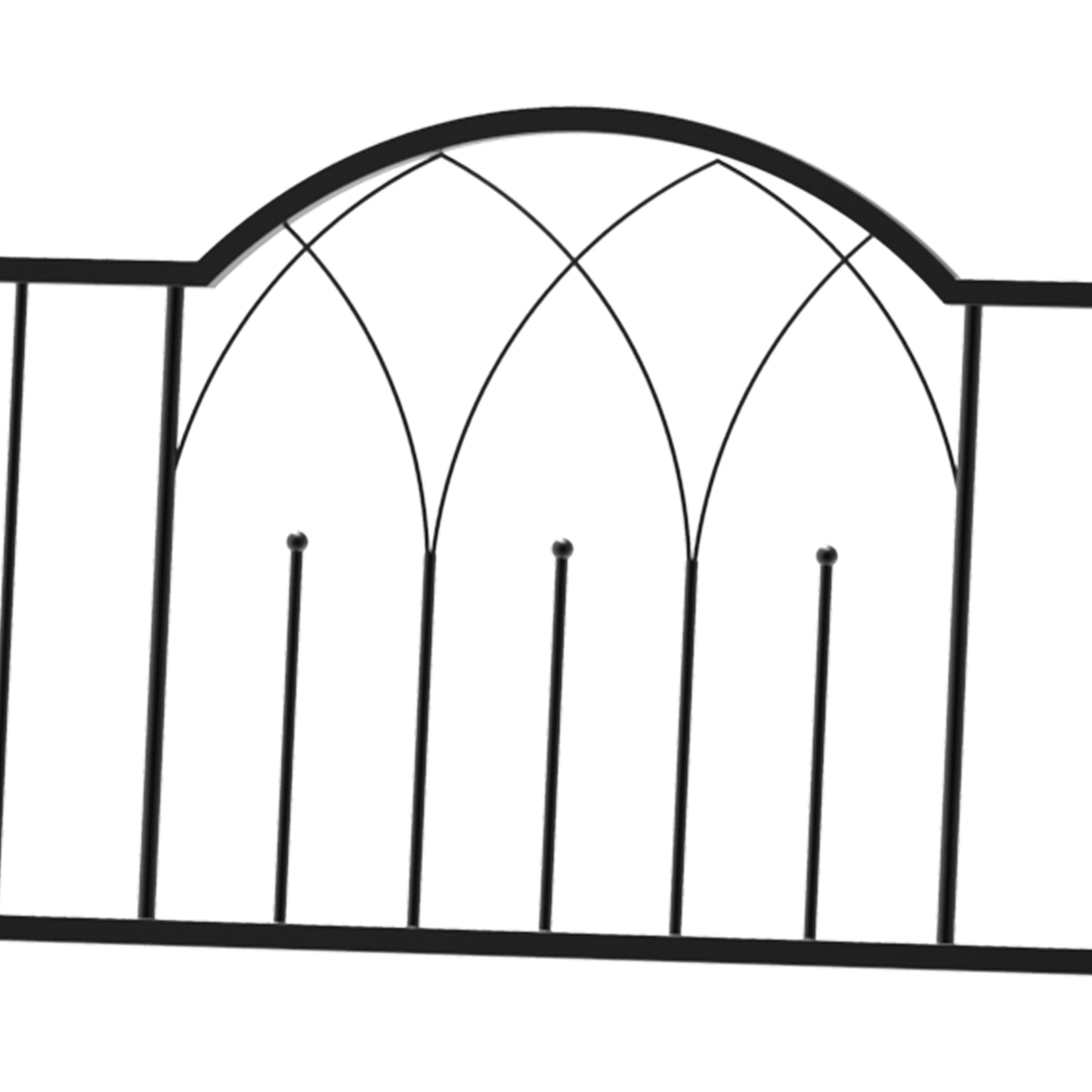 Garden Metal Arch Bench Outdoor Patio Rose Trellis Arbour Pergola for Climbing Plant Antique Style 2-Seater Chair, Black