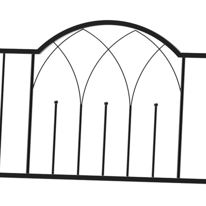 Garden Metal Arch Bench Outdoor Patio Rose Trellis Arbour Pergola for Climbing Plant Antique Style 2-Seater Chair, Black