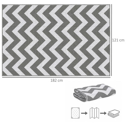 Outdoor Rug Reversible Mat Plastic Straw Rug Portable RV Camping Mat for Garden Deck Picnic Indoor, 121 x 182 cm (4 x 6 ft)