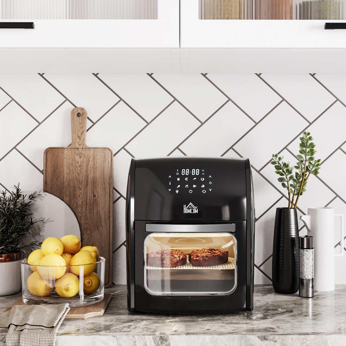 12L 8 in 1 Digital Air Fryer Oven with Roast, Bake, Dehydrate, 8 Preset Modes, Rapid Air Circulation, Timer, Inner Light