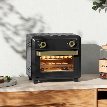 10L Air Fryer Oven, Mini Oven, Oil Free Cooking, Grill, Roast, Bake, with Adjustable Temperature, Timer, Dishwasher Safe