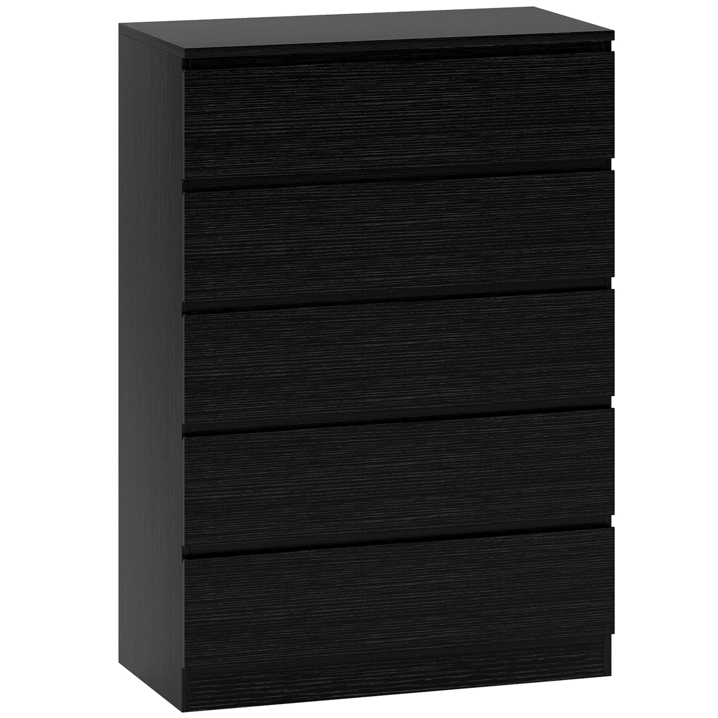 Chest of Drawers, 5 Drawer Dresser, Modern Storage Cabinet with 5 Drawers, for Bedroom, Living Room, Black