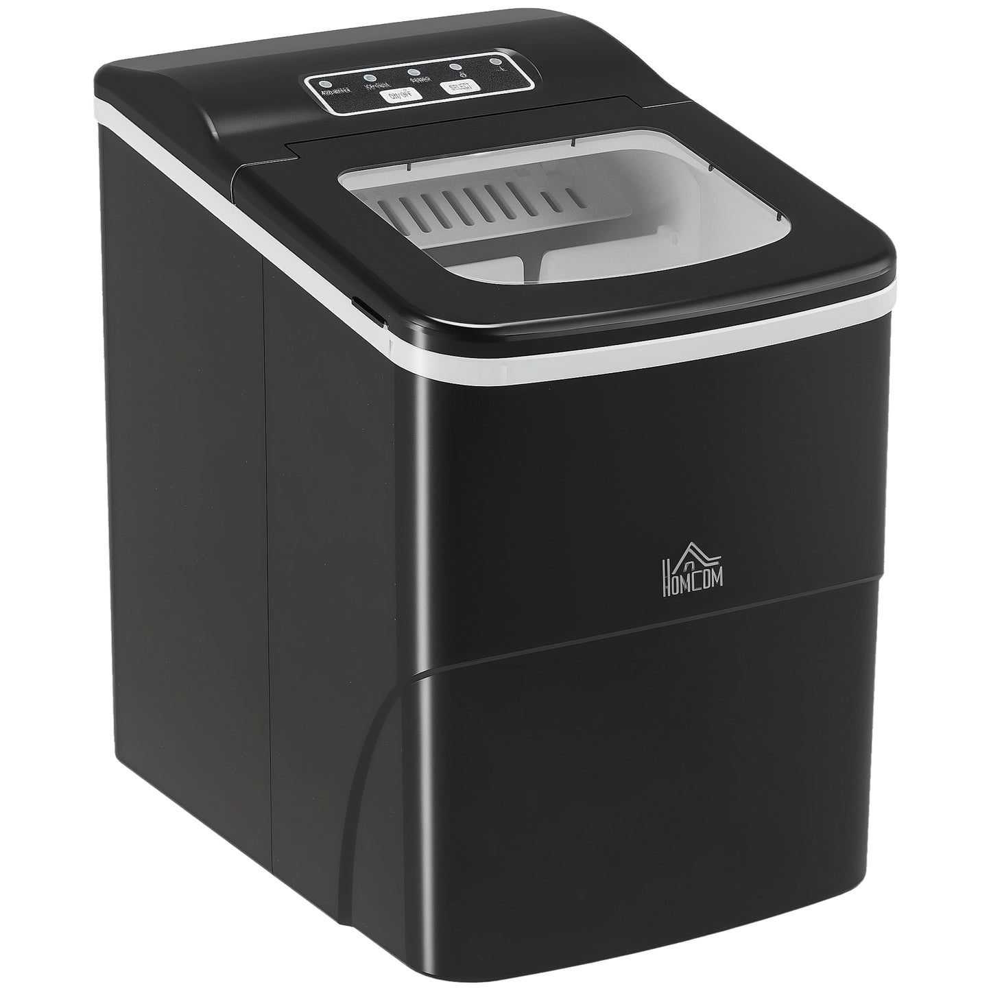 12kg Countertop Ice Cube Machine, with Scoop - Black
