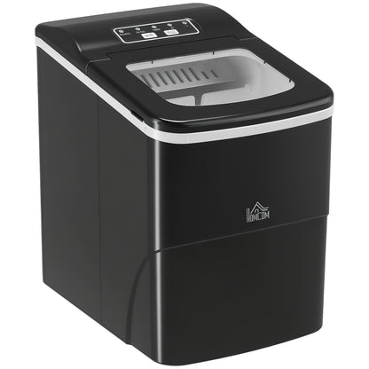 12kg Countertop Ice Cube Machine, with Scoop - Black