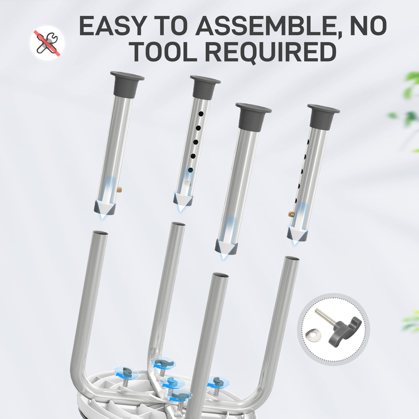360° Swivel Shower Chair, Height Adjustable Aluminium Shower Stool with Non-Slip Feet for Disabled, Elderly, Grey