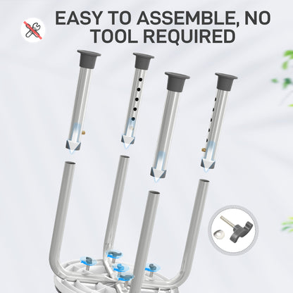 360° Swivel Shower Chair, Height Adjustable Aluminium Shower Stool with Non-Slip Feet for Disabled, Elderly, Grey