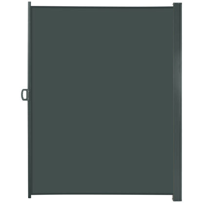 3x2m Retractable Sun Side Awning Screen Fence Patio Garden Wall Balcony Screening Panel Outdoor Blind Privacy Divider, Grey