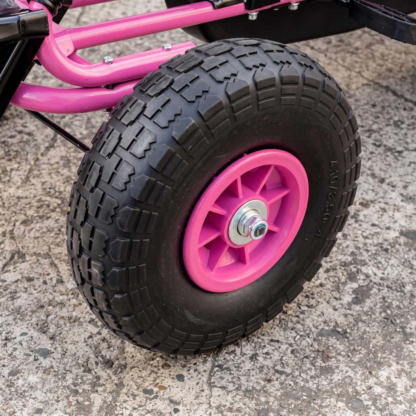 Kids Pedal Go Kart with Adjustable Seat, EVA Tyres, Manual Clutch, Brake, Go Kart for Kids 3-8 Years, Pink