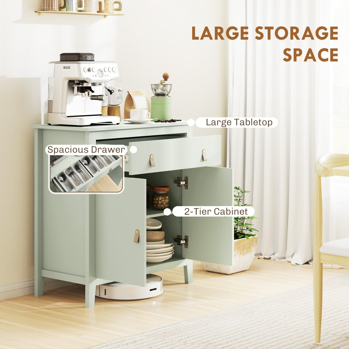Farmhouse Style Sideboard - Light Green