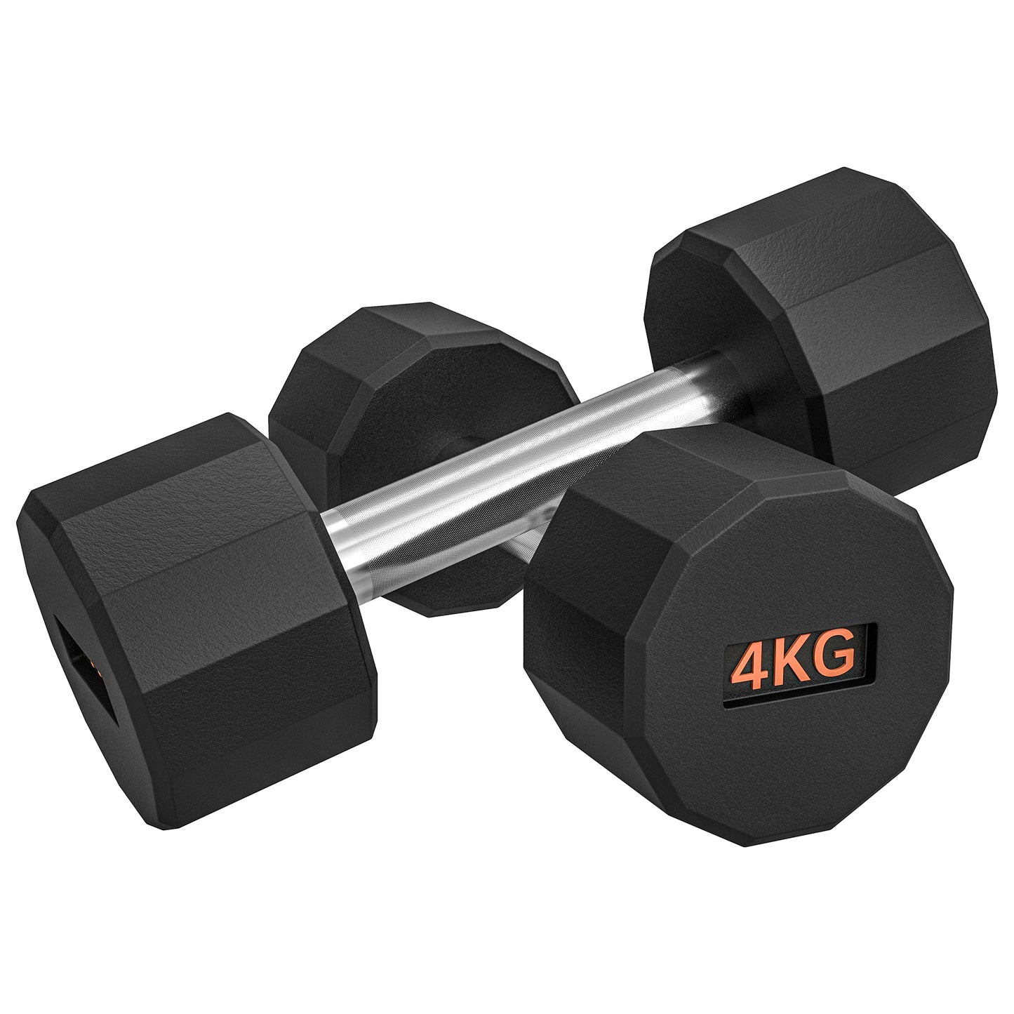 Dumbbells Weights Set with 12-Sided Shape and Non-Slip Grip for Men Women Home Gym Workout, 2 x 4kg