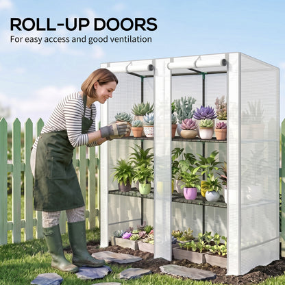 Three-Tier Mini Greenhouse - White