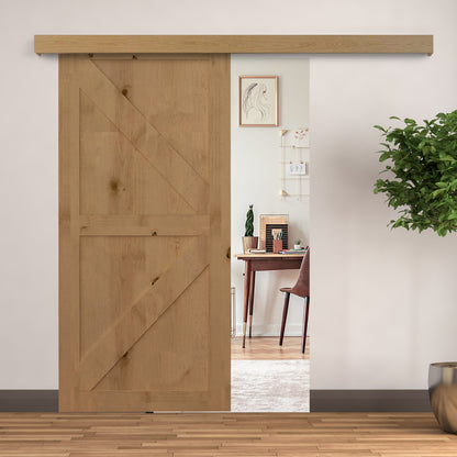 6.5FT/2000mm Modern Sliding Barn Door Closet Hardware Track Kit Aluminium Track System Unit For Single Wooden Door