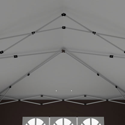3 x 6 m Pop Up Gazebo with Sides and Windows, Height Adjustable Wedding Camping Party Tent Canopy Marquee with Storage Bag fo