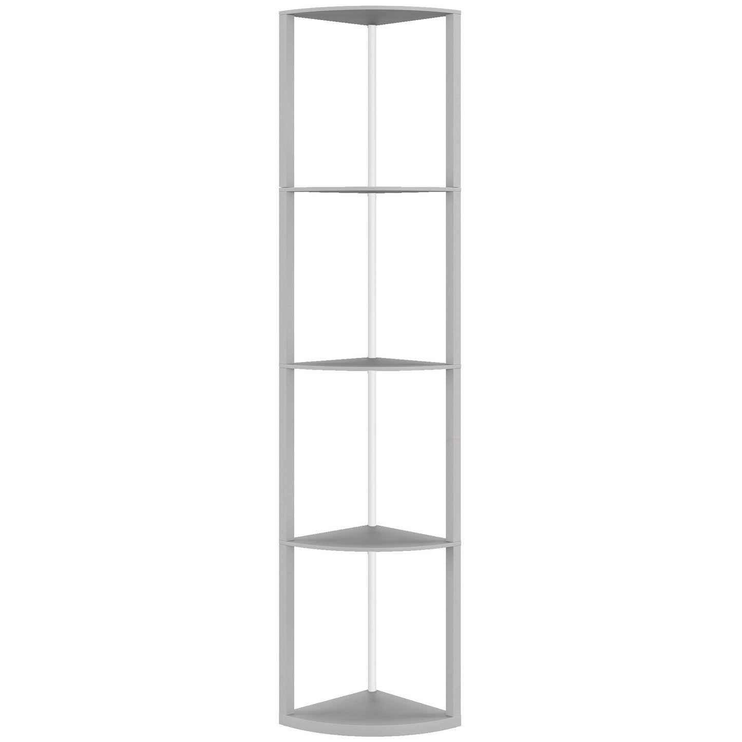 RGB LED Floor Lamp with Shelves, 4-Tier Dimmable Standing Lamp with Adjustable Brightness and Remote Control