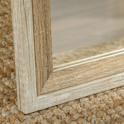 162.6 cm Two-Tone Full Length Mirror - White/Oak-Tone