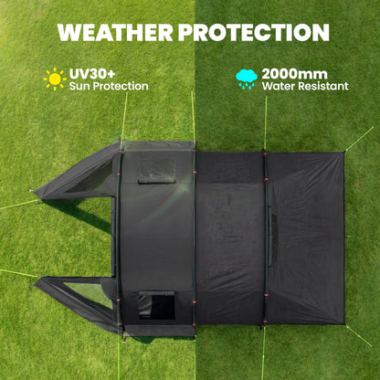 3 Man Tunnel Tent, Two Room Large Camping Tent with Windows, Portable Carry Bag, for Fishing, Hiking, Sports, Festival
