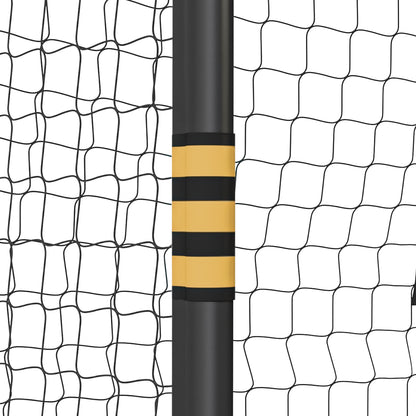 Football Goal, 10 x 6.5ft Football Net with Ground Stakes, EPE Foam Padding and Metal Frame, Easy Assembly, Yellow