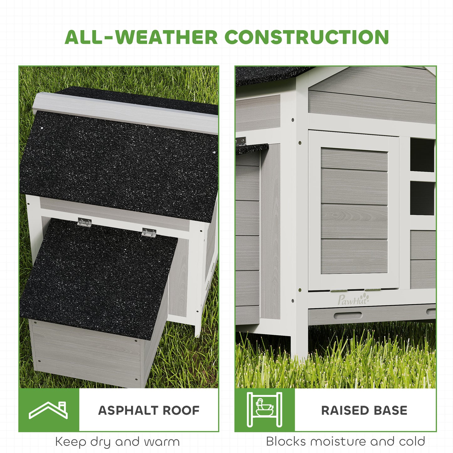 Wooden Chicken Coop with Pull-Out Tray Nesting Box for 1-2 Chickens