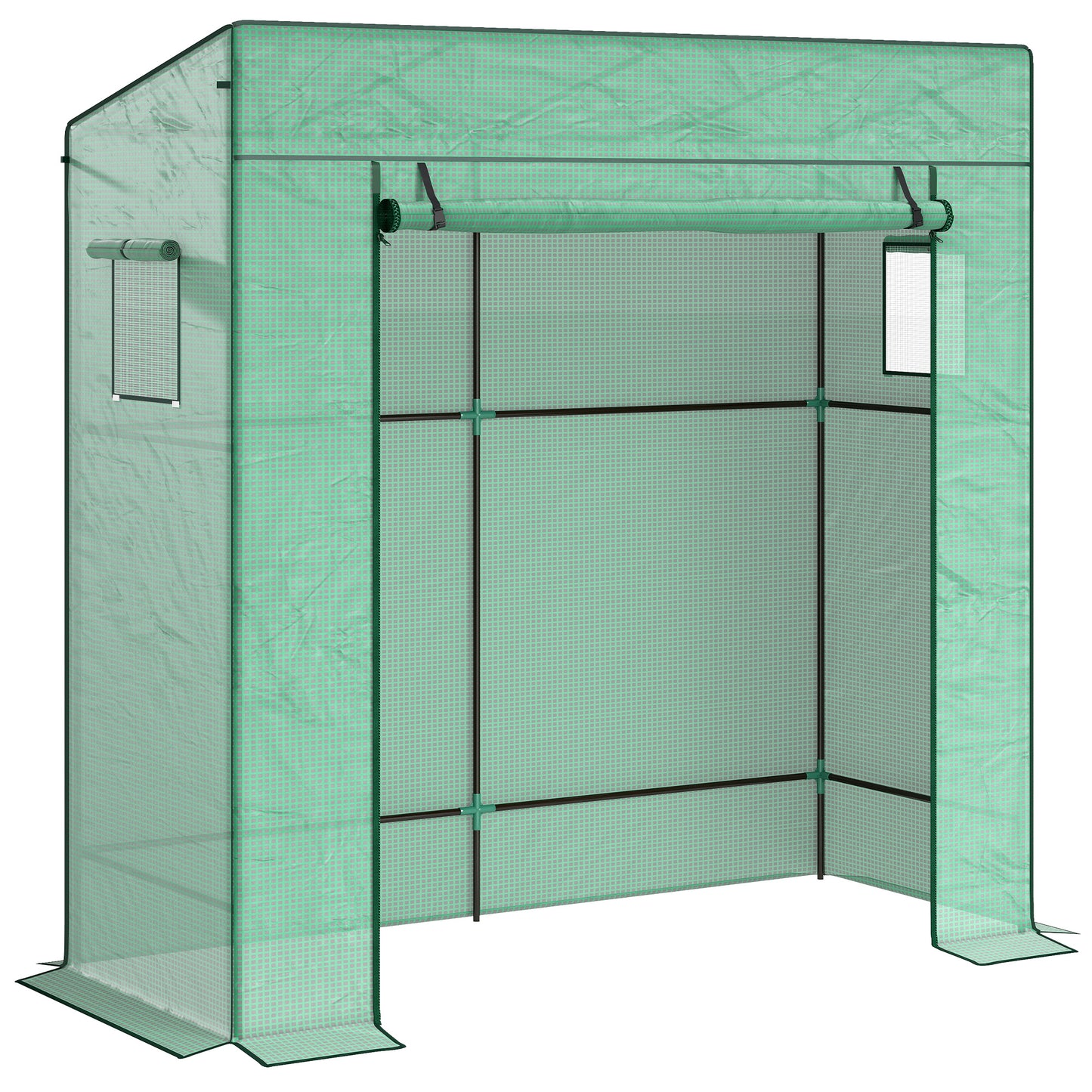 77 x 196cm Walk-In Greenhouse, with Accessories