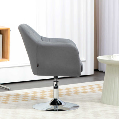 Swivel Accent Chair, Microfiber Cloth Tub Vanity Chair, Modern Armchair with Adjustable Height and Lumbar Support for Living