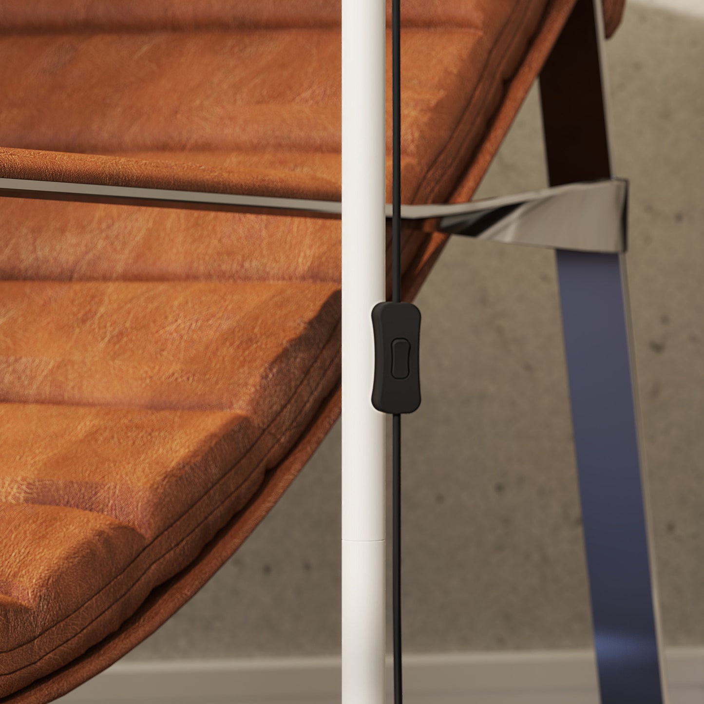 Floor Lamp for Living Room, Spotlight Reading Standing Lamp with Adjustable Height, Rocker on/off Switch