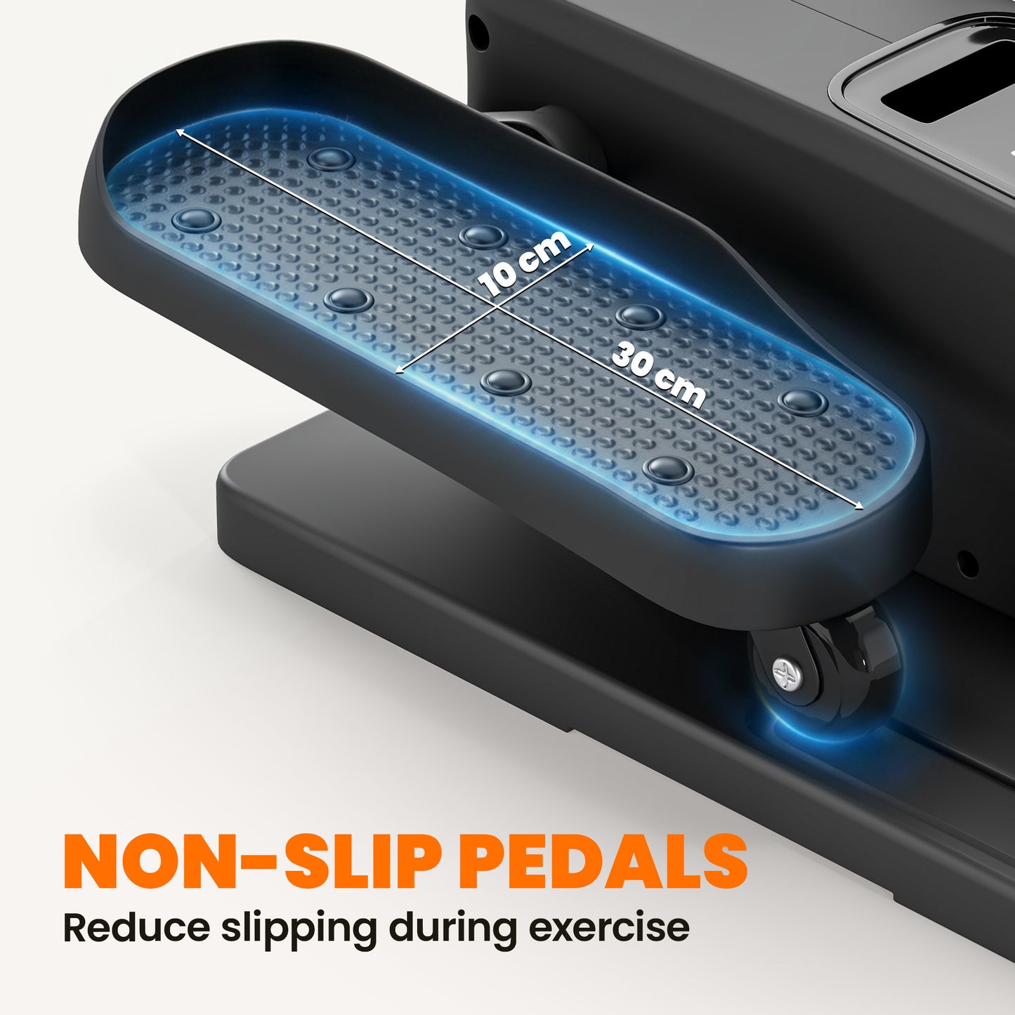 Under Desk Elliptical Machine with Manual & Auto Modes, 12 Adjustable Speed, Remote Control & LED Monitor for Home