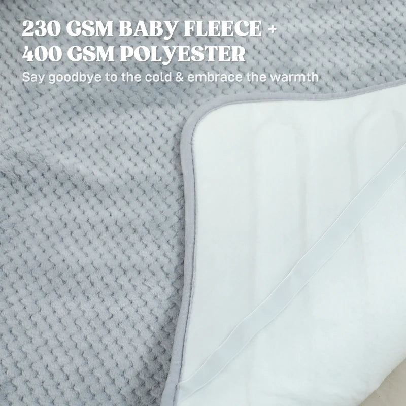 Heated Electric Blanket Throw with 5 Heating Levels for Christmas / Winter