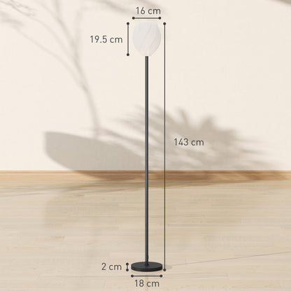 Flower Floor Lamp for Living Room, 3D Printed Modern Standing Lamp with Rose Shade & Foot Switch