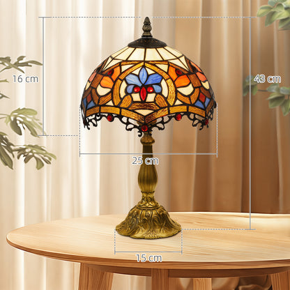 Tiffany Lamp, Stained Glass Table Lamp, Handcrafted Artisan Collectible, Suitable for Living Room and Bedside
