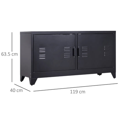 Metal Locker Style TV Stand / Media Centre Unit