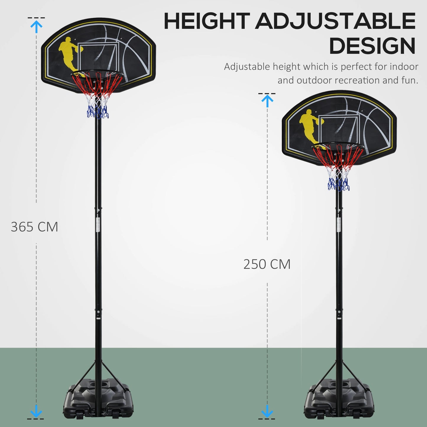 Fully Adjustable Basketball Net (1.9m-3.05m)