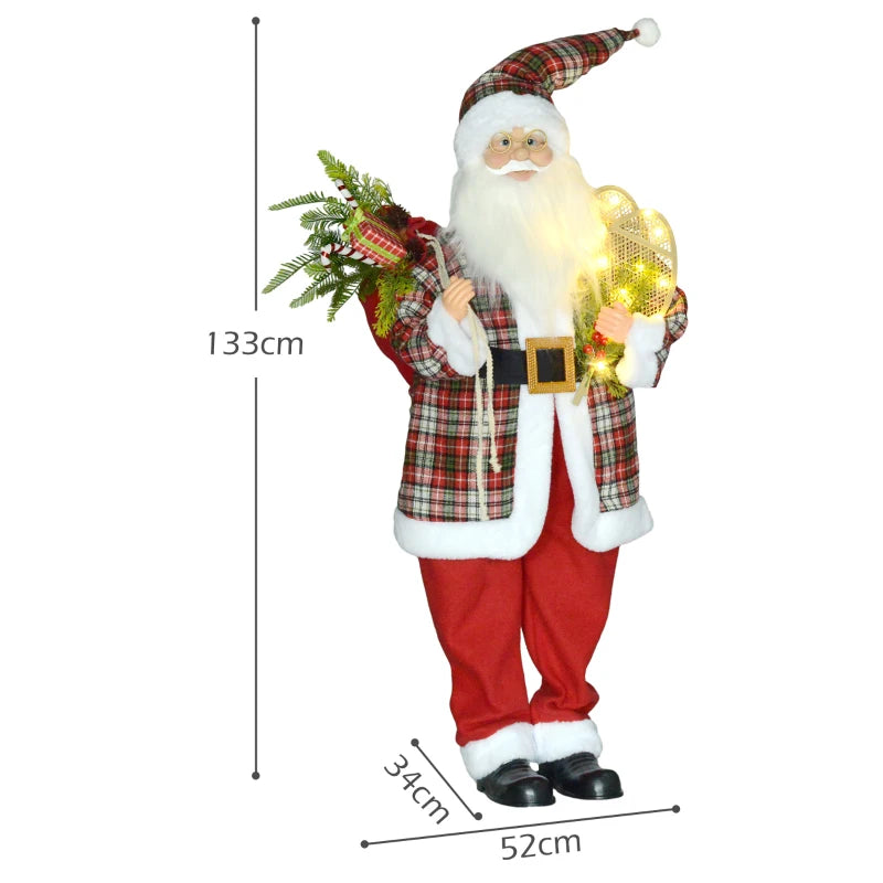 Animated 4'3" Santa Claus Figure with Sound Effects