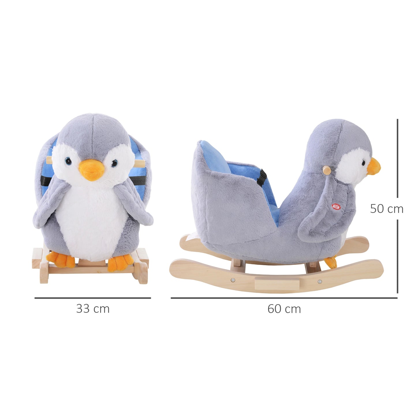 Penguin Style Ride on Rocking Horse with 32 song Sound Effects