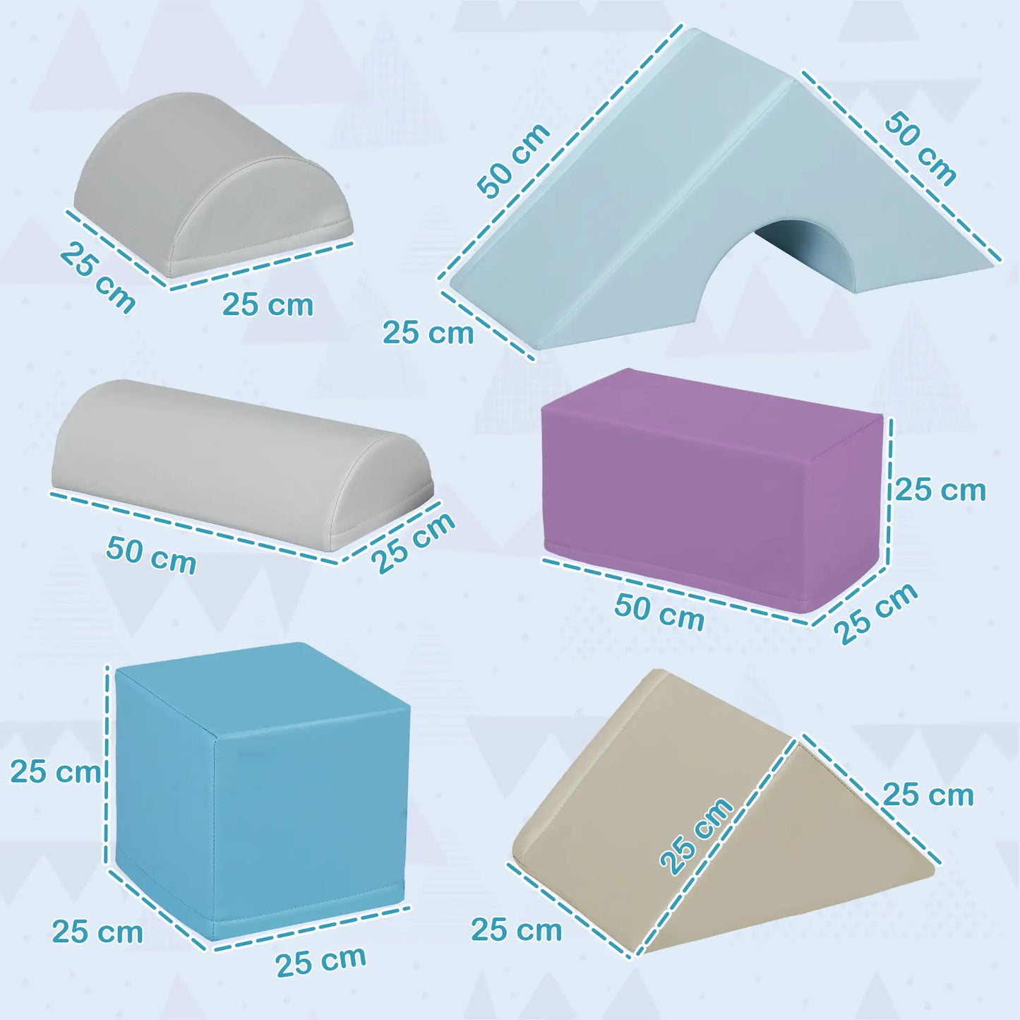 11-Piece Soft Playset Foam Blocks for Climb and Crawl