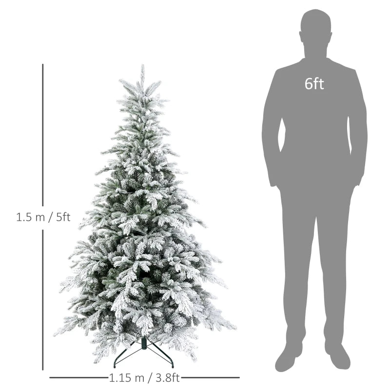 5ft - Small Snowy Style Prelit Christmas Tree