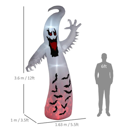 11.8ft - Inflatable Ghost Halloween Decoration with Built in Fan