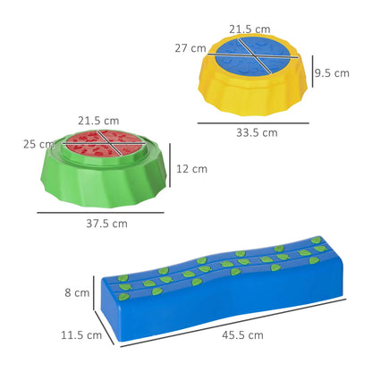 8-Piece Stepping Stone and Balance Beam Set with Anti-Slip Surface & Bottom
