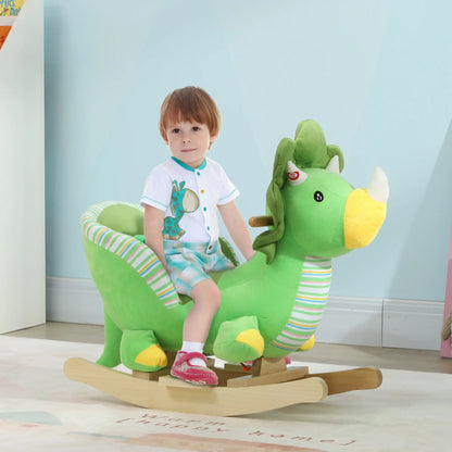 Baby Dinosaur Ride on Rocking Horse Toy with Bucket seat and Safety Belt