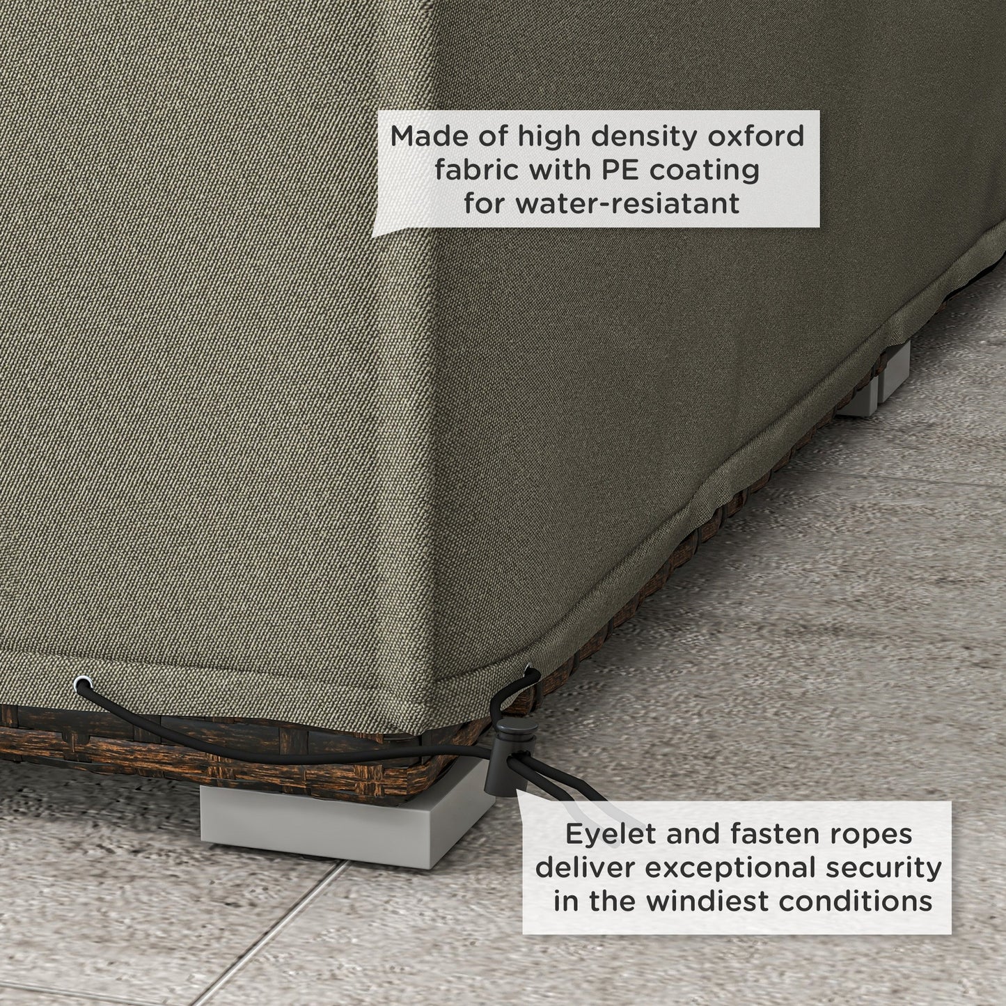 155 x 222cm Waterproof Furniture Cover - Grey